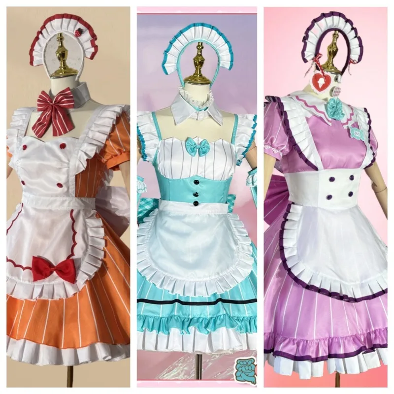 

2026 New Cute Sweet Maid Dress Stage Performance Role Play Outfit Anime Wakana Shiki Uehara Ayumu Ruby Kurosawa Cosplay Costume