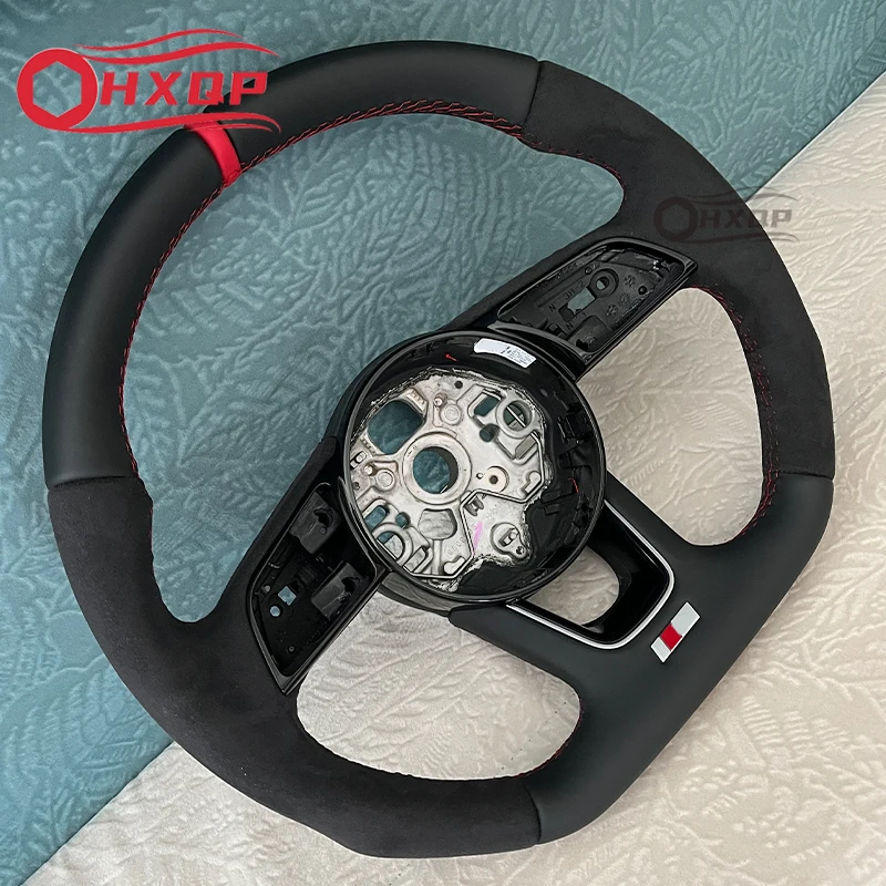 Suitable for Audi A3 steering wheel A3L fully perforated leather Alcantara steering wheel