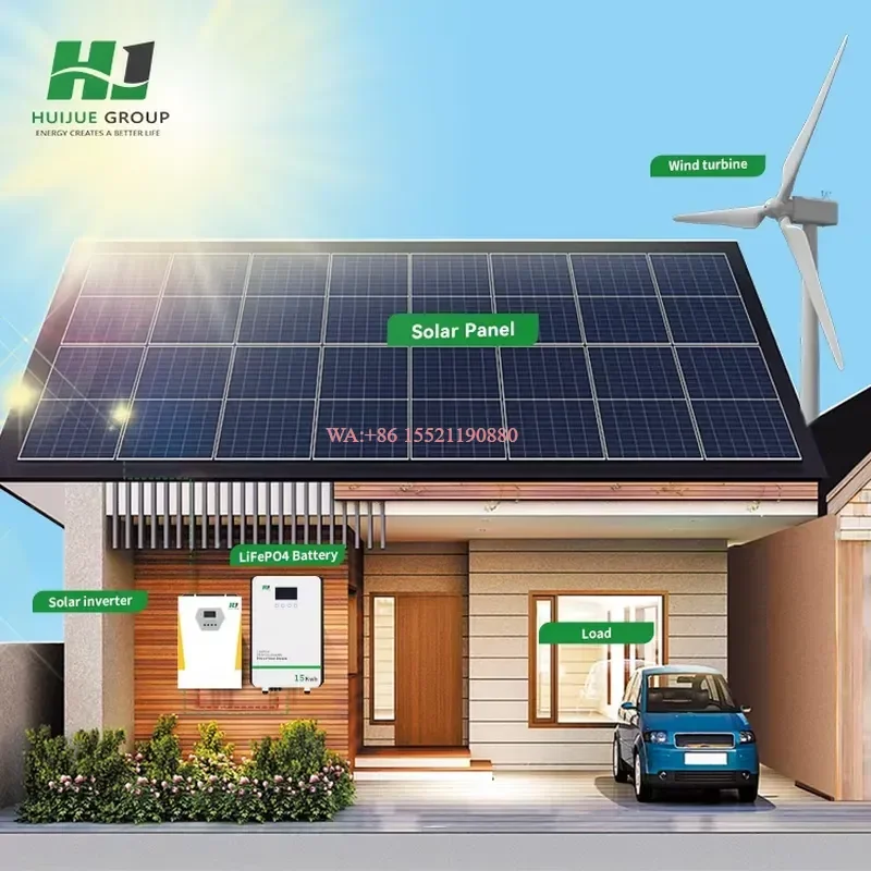 WMWMNU Hybrid Solar Power System Kit 3Kw 5Kw 10Kw Off Grid Energy Storage for Home Commercial Use