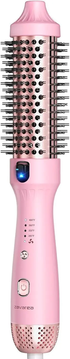 

1.5 Inch Heated Round Brush for Blowout Look, Negative Ions & Ceramic, Dual Voltage, Easy Volumizing Styler
