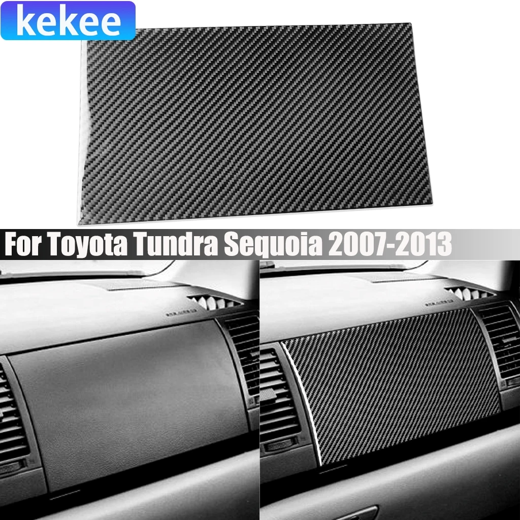 

Автомобильные аксессуары из углеродного волокна, панель приборной панели второго пилота, модифицированная внутренняя отделка, наклейка для Toyota Tundra Sequoia 2007-2013