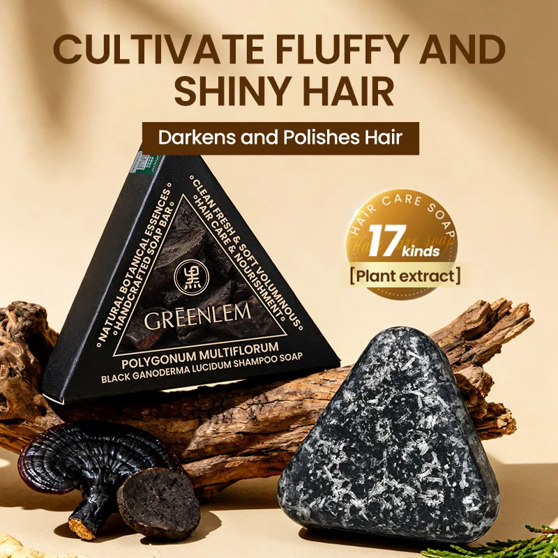 

Polygonum Multiflorum Triangular Shampoo Bar with Multiple Herbal Extracts for Hydration, Oil Control, Moisturizing, and Cleansi