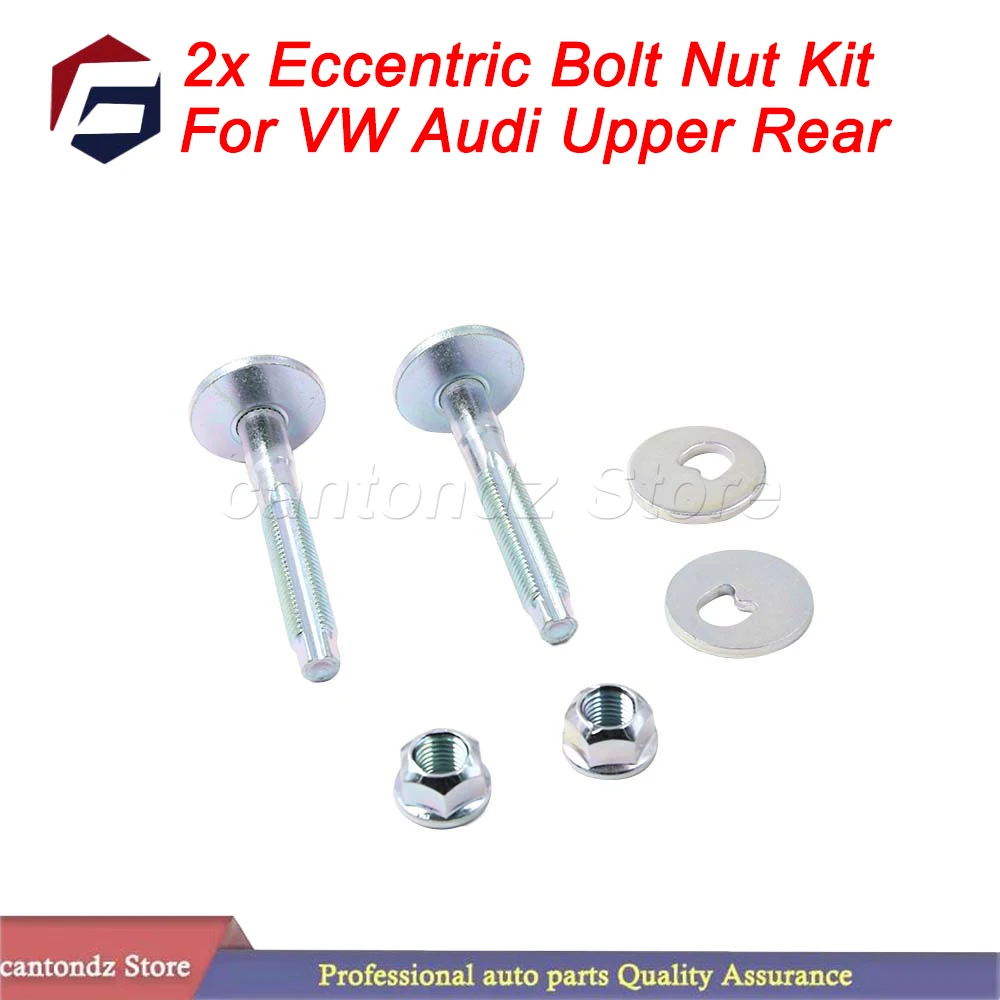 

For VW Audi Upper Rear Suspension Toe Alignment 2x Eccentric Bolt Nut Kit Automobiles Parts Accessories