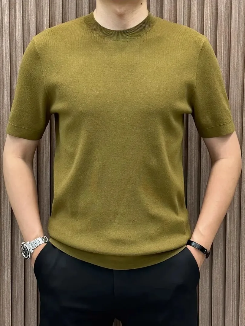

DS002 Spring Summer New Skin-friendly Knitted Sweater Versatile Personali Base Layer Lightweight Luxury High Quali Match All