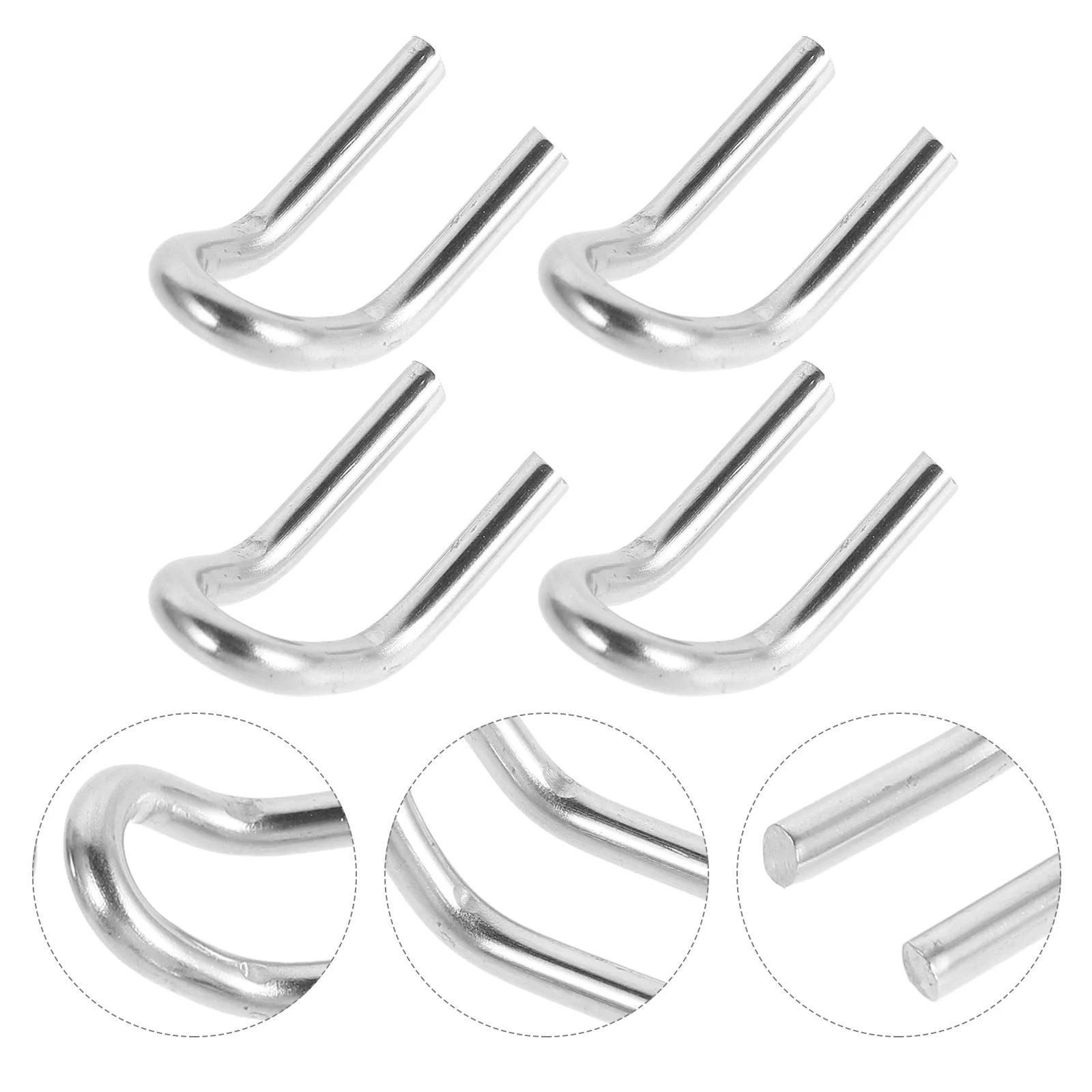 

4pcs Stainless Steel Exhaust Pipe Spring Hook U-Shape Fastener For Motorcycle Modified Replacement Loop Tabs Welding Hooks Atv