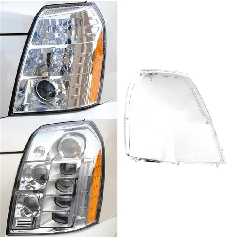 Car Right Headlight Cover Head Light Shade Transparent Lampshade Lamp Shell Dust Cover for Cadillac Escalade 2006-2013