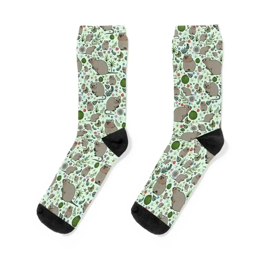

Quokkas in Green Socks Run Lots valentine gift ideas floor Boy Socks Women's