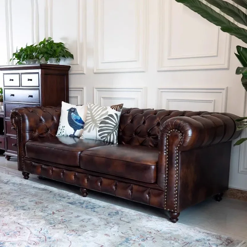 Designer Brown European Sofas Luxury Sale Antique Daybed Big Lounges Sofas Double Lazy Armchair Lounge Princess Salon Furniture