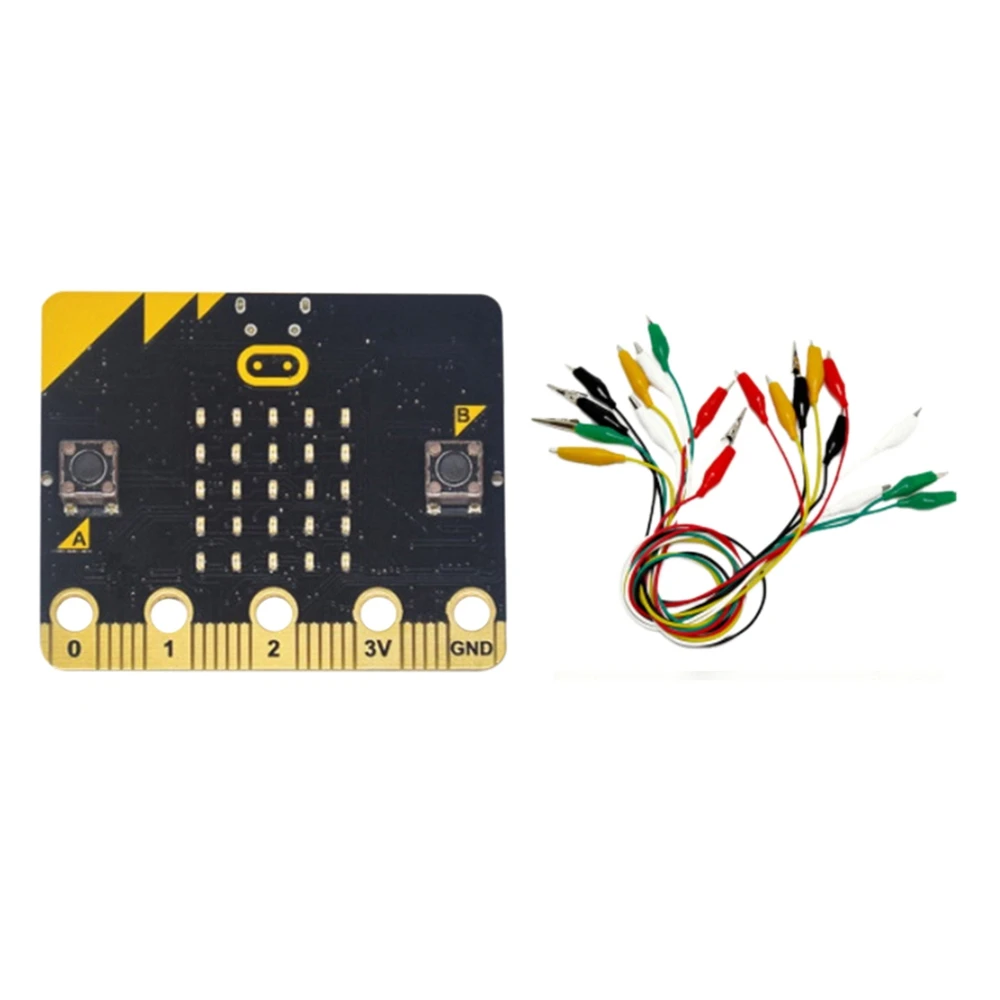 BBC Micro:Bit Go Kit with Alligator Clips Test Lead Set Programmable Learning Development Board for DIY Projects