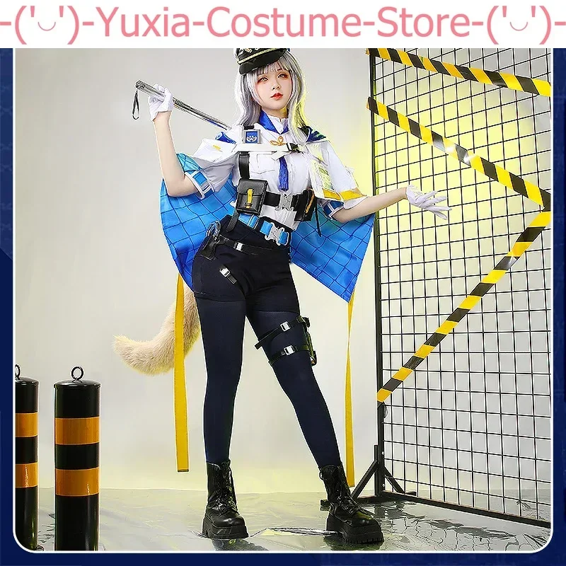 Vtuber Nijisanji Shioriha Ruri Canine Police Game Suit Uniform Cosplay Costume Halloween Party Role Play Outfit