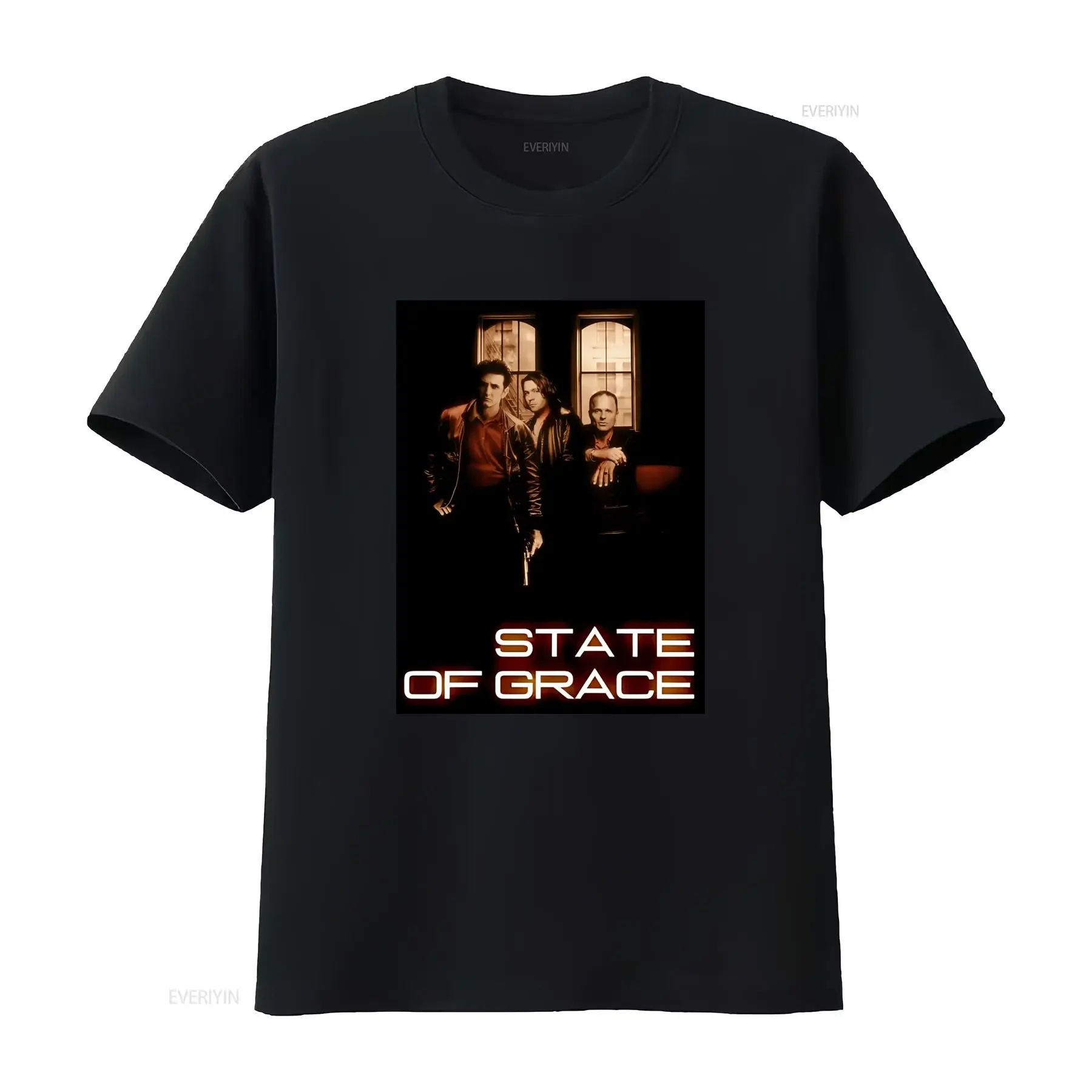 Camiseta Retro de la Película State Of Grace, Diseño Elegante para Amantes del Cine, Estilo Vintage Lavado, Cómoda para Uso Diario
