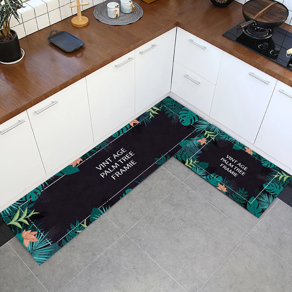 Kitchen Floor Mat Bedroom Living Room Long Bedside Area Rug Hallway Soft Washable Carpet Anti Slip Bathroom Entrance Doormat