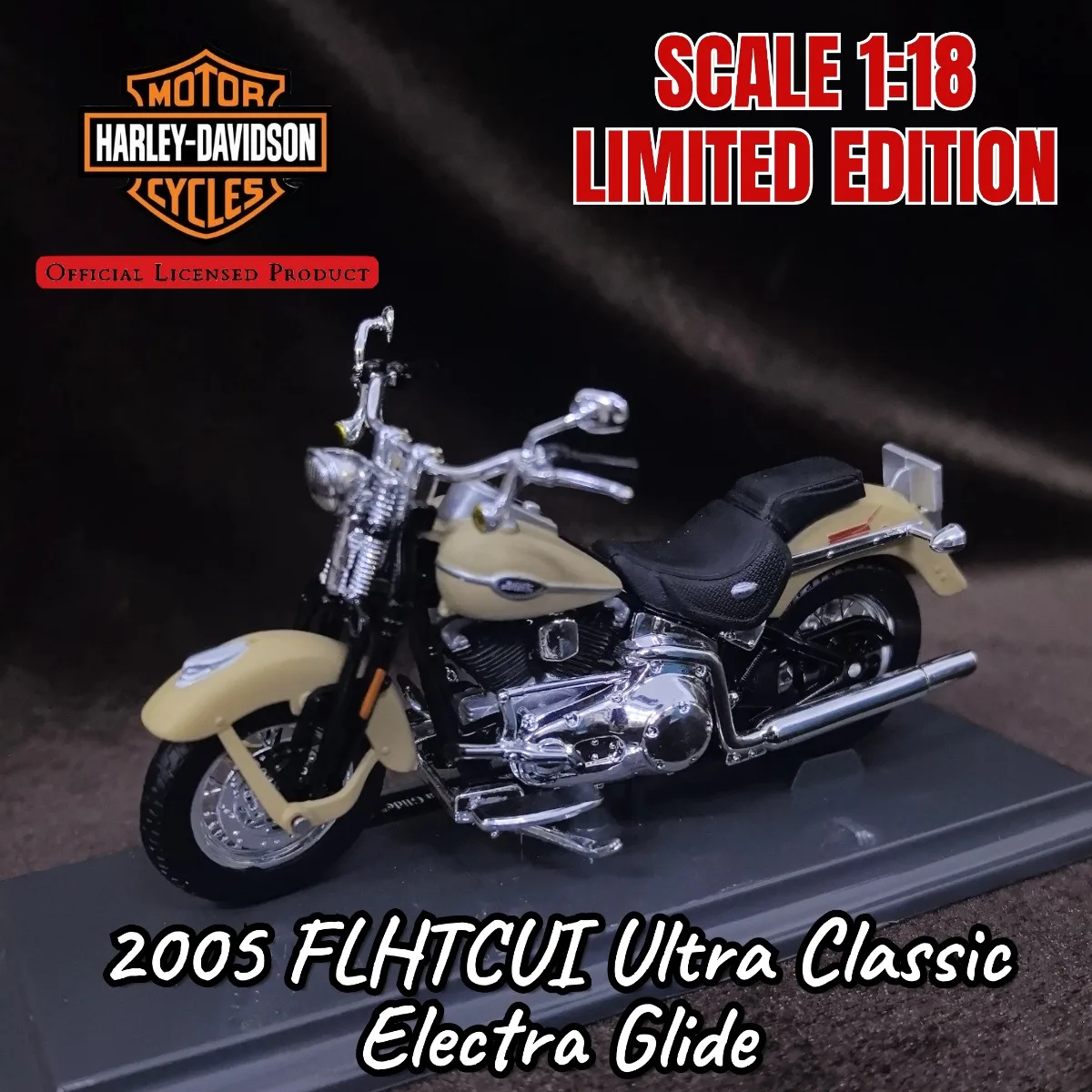 

Ограниченная мини-модель мотоцикла HD 2005 FLHTCUI в масштабе 1:18 Ultra Classic Electra Glide, реплика автомобиля, миниатюрная детская игрушка в подарок на Рождество