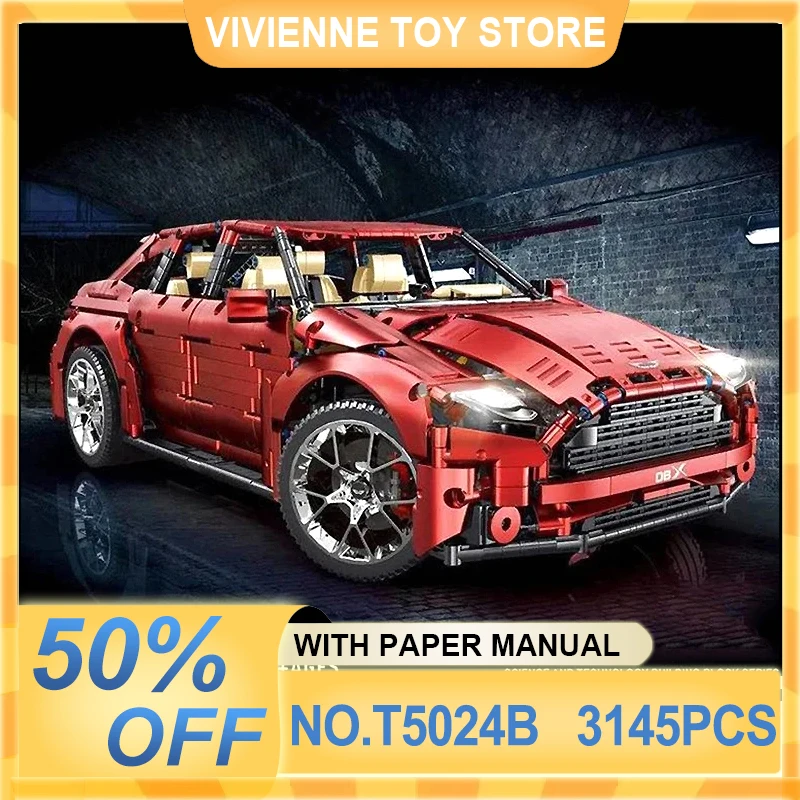 

TGL T5024B MOC Technical Red Suv Sports Car Martin DBX 1:8 Building Blocks Bricks Puzzle Assembly Toys Christmas Gifts For Kids