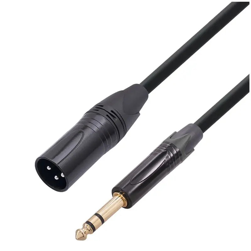 2Pcs 6.35Mm To XLR Jack Audio Cable 6.35Mm (1/4In) Male To 3 PIN XLR Male Balanced Interface Cable 1 Meter