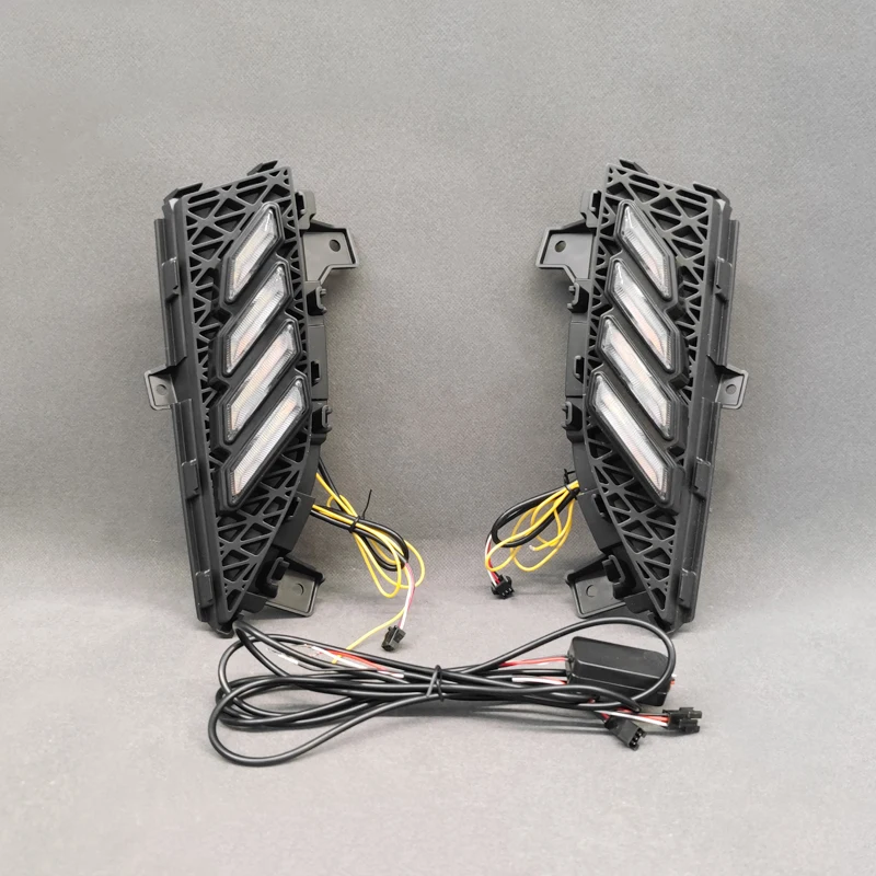 For Chery Exeed LX 2019-2024 Car LED Daytime Running Lights Fog Light Frame Decorative Light DRL Dymanic Turn Signal Daylights
