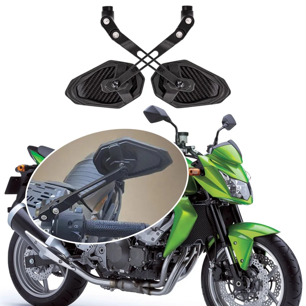 

2 Pcs Aluminum Alloy Motorcycle Rearview Mirror For Kawasaki Z750 Z800 Z900 Z1000 Versys 650 Versys 1000 ER6N ER6F Z900RS