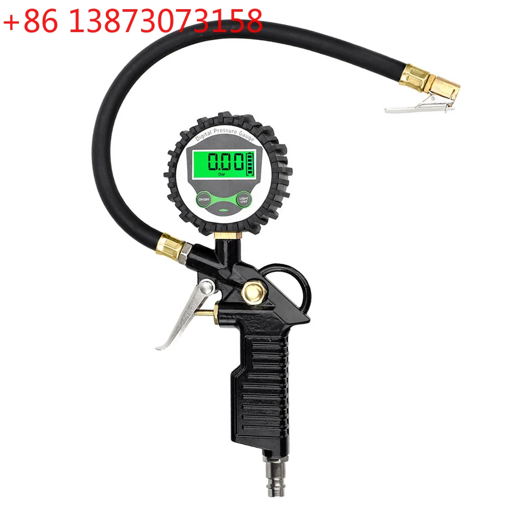 YOSOLO Digital LCD Display Car EU Tire Air Pressure Inflator Gauge  LED Backlight Vehicle Tester Inflation Monitoring Manometer