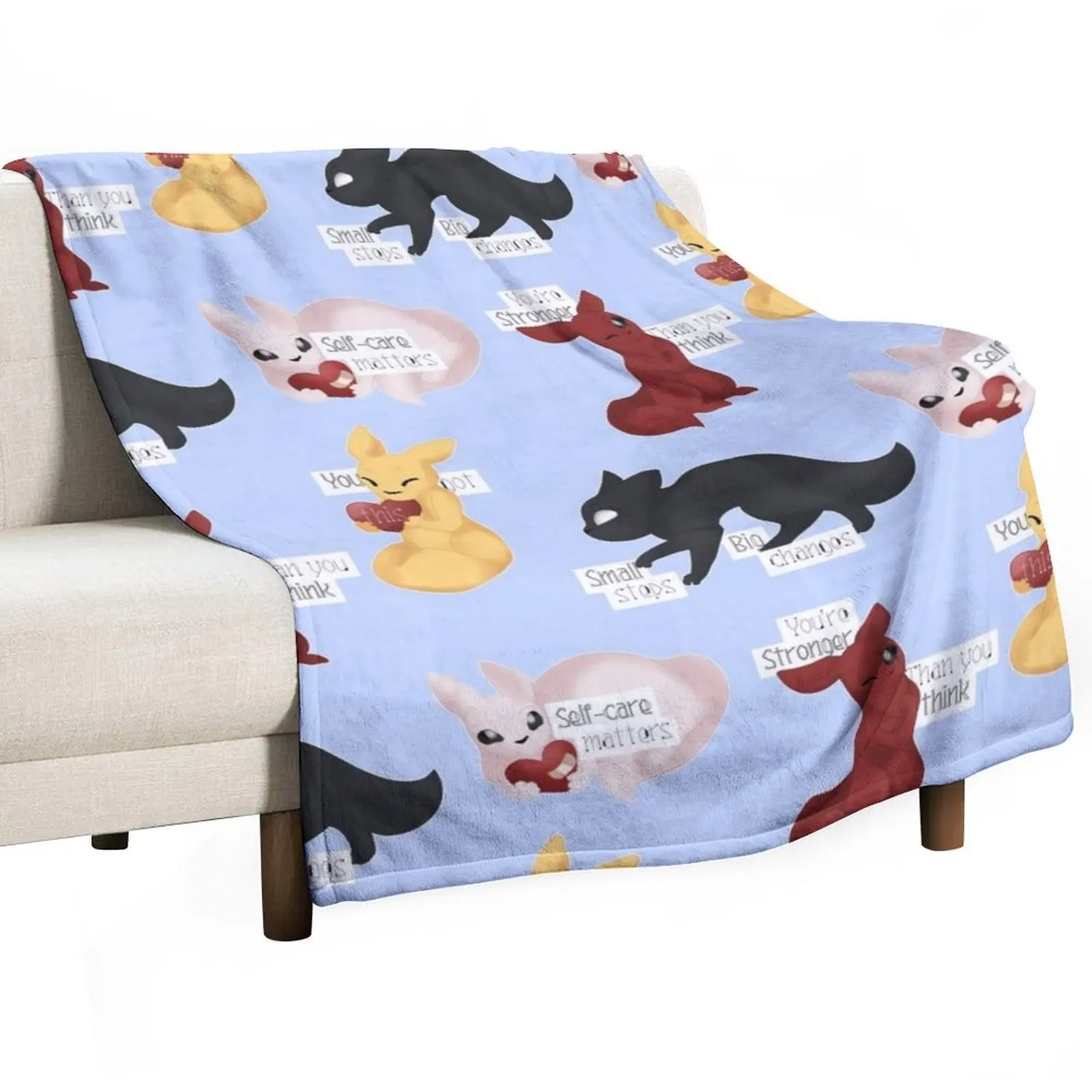 

Rain World Slugcats [Motivational Quotes] Throw Blanket Sleeping Bag warm for winter Weighted christmas decoration Blankets