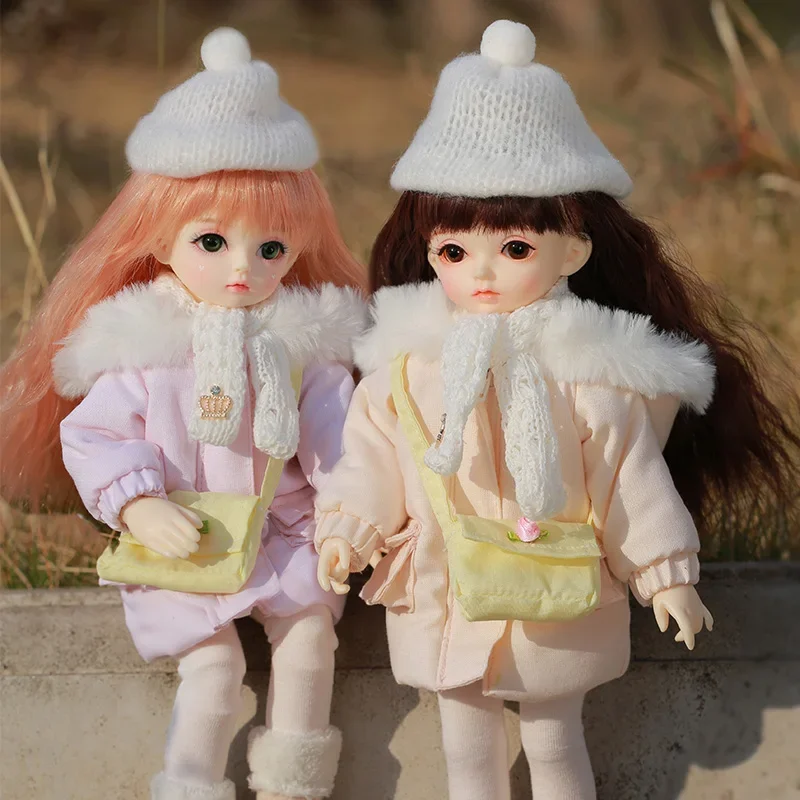 Shuga Fairy Hebbe 1/6 Doll BJD Cute Warm Sunshine Down Coat Winter Outgoing Twins Sister