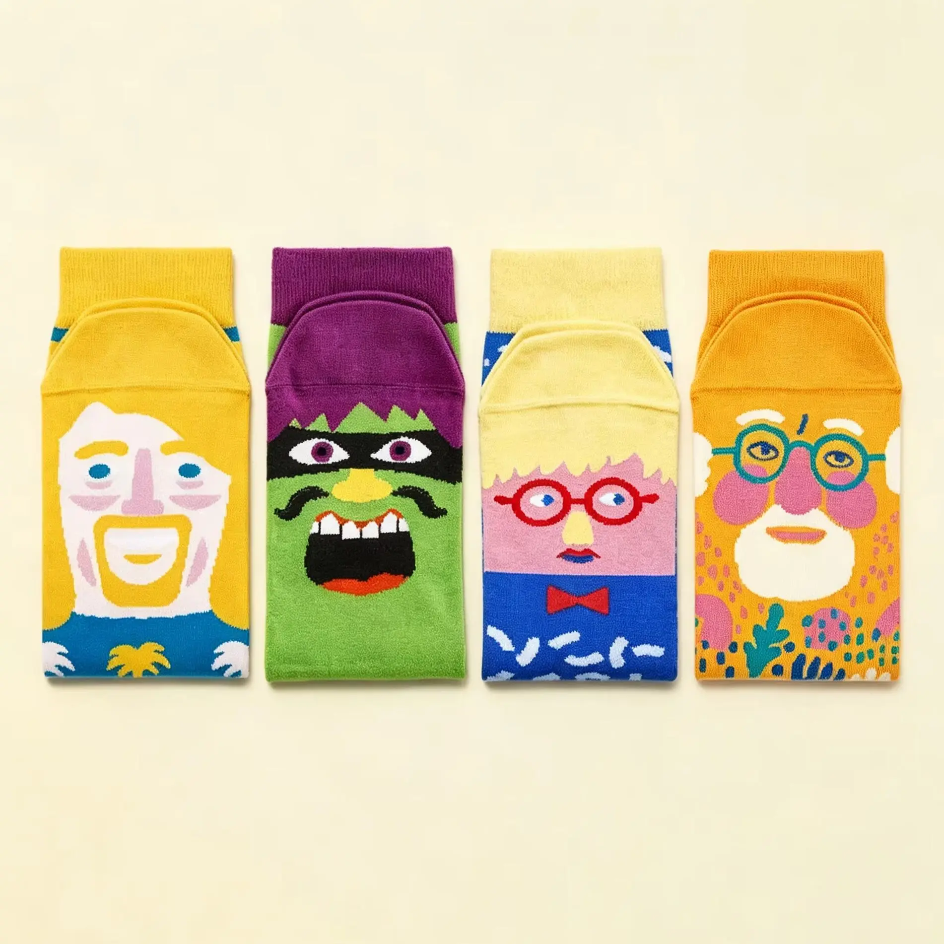 Funny Colorful Cartoon Character Unisex Crew Socks Men Women Creative Novelty Chic Cotton Skateboard Fashion Socks Gifts Bulk