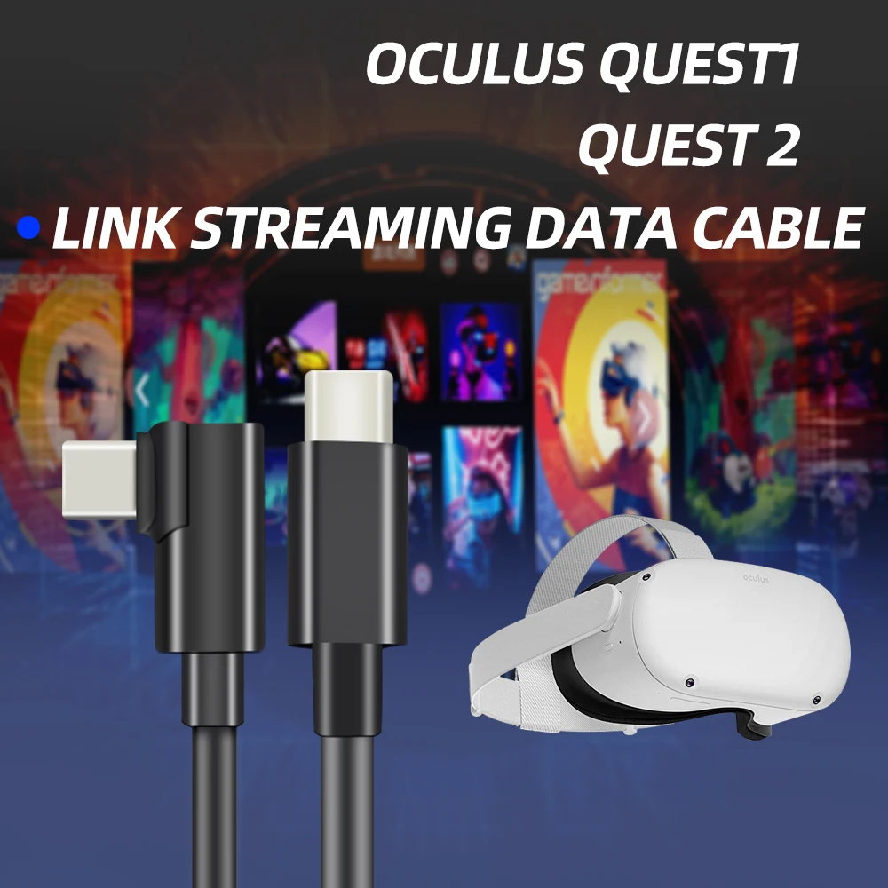 Used for Meta/Oculus Quest 2 link cable USB 3.2 Gen2 for Oculus Link cable C-type data transmission fast charging 3M 5M Steam VR