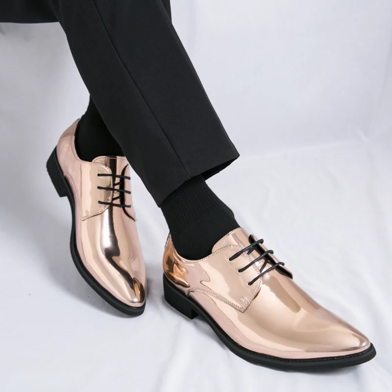 

New Men Business Formal Shoes Casual Lace-up Business Office Fashion Leather Shoes Designer Banquet Leather Shoes Men Size 38-46