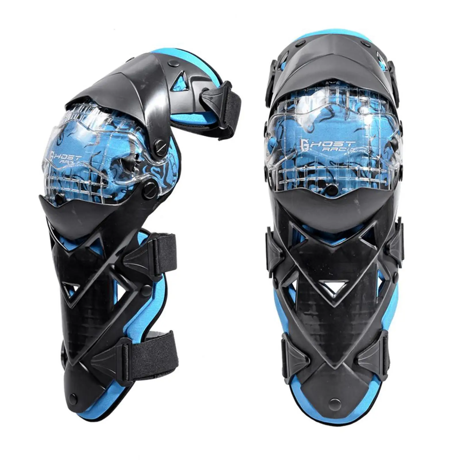 Moto Elbow Knee Guards, Crashproof Protective Kneepad Motocross Bike Pads Protective Gear, 3 Colors , Blue