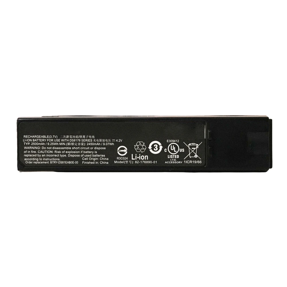 7XINbox 82-176890-01 3.7V 9.25Wh 2500mAh Battery For Zebra DS8178 DS8170 DS8100 Handheld Barcode Scanner Brand new