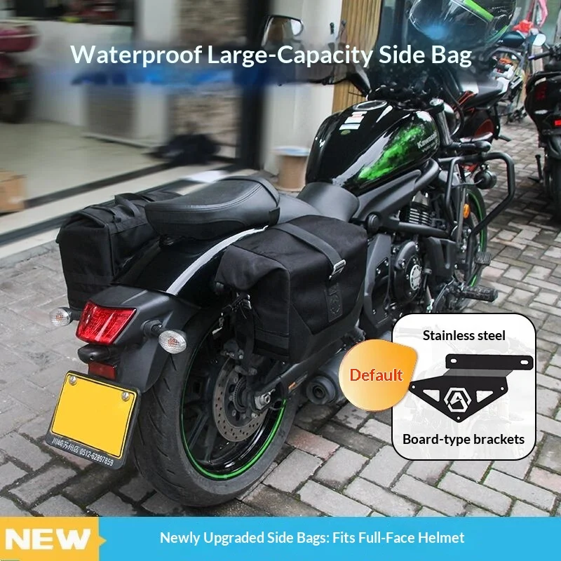 【Premium】For Kawasaki motorcycle modification, Vulcan 650 side bag, Moxiao 500 side case, quick-release canvas side bag