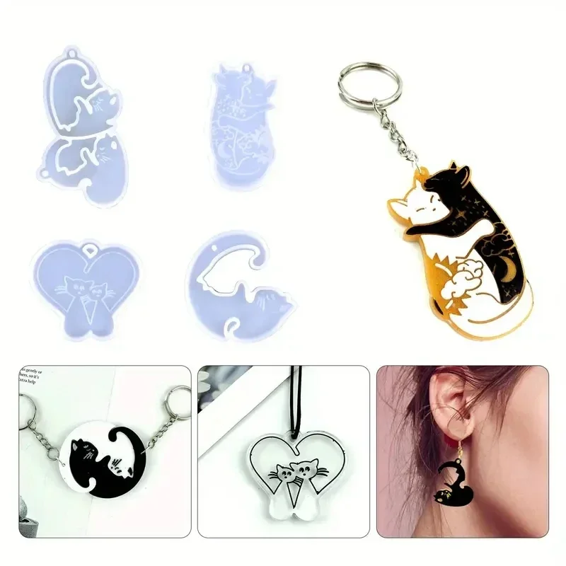 1Pcs Cat And Moon K…
