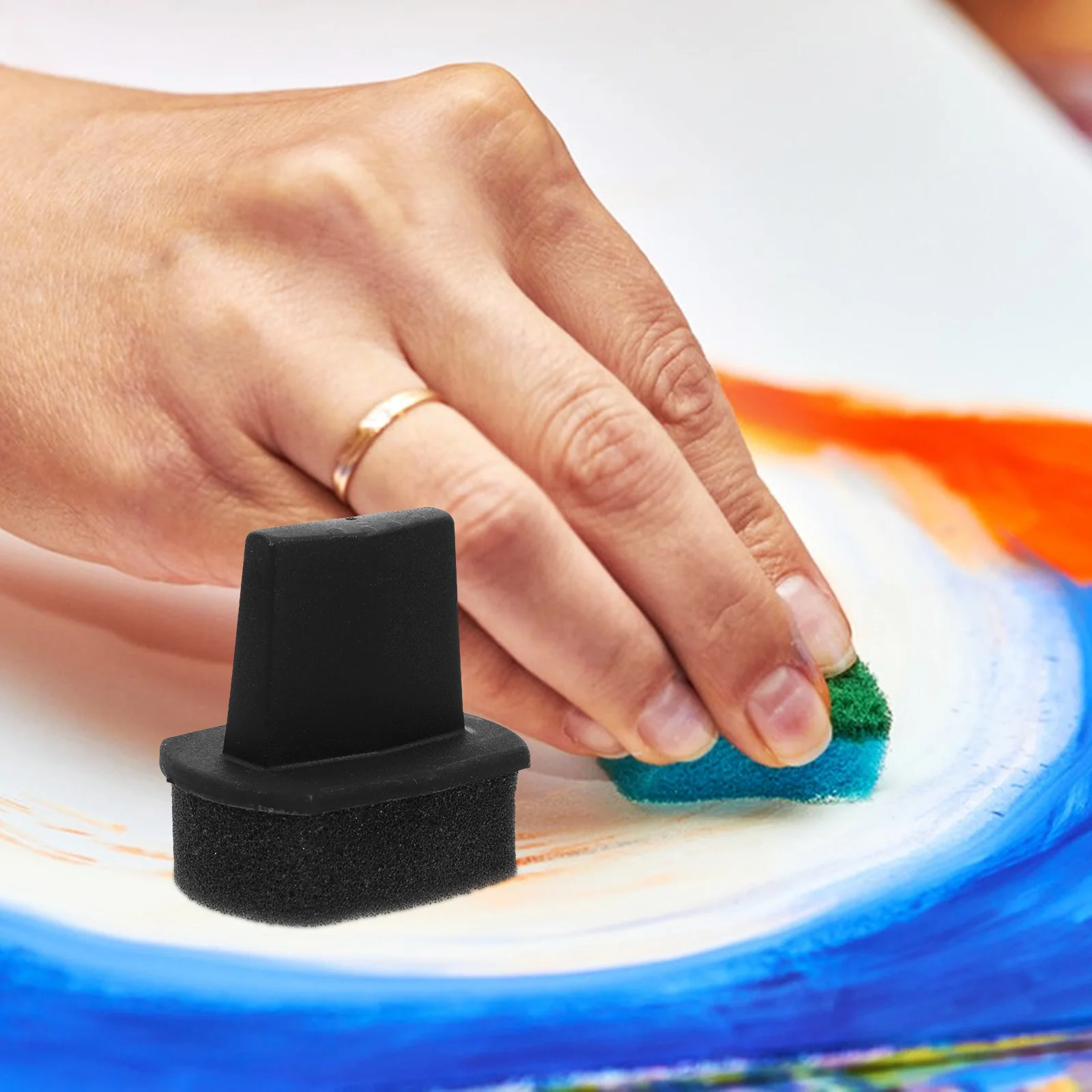 

8Pcs Handheld Sponge Applicator for Painting and Renewal Non-Deforming Sponge for Shoes Jackets Car Interiors Detailed