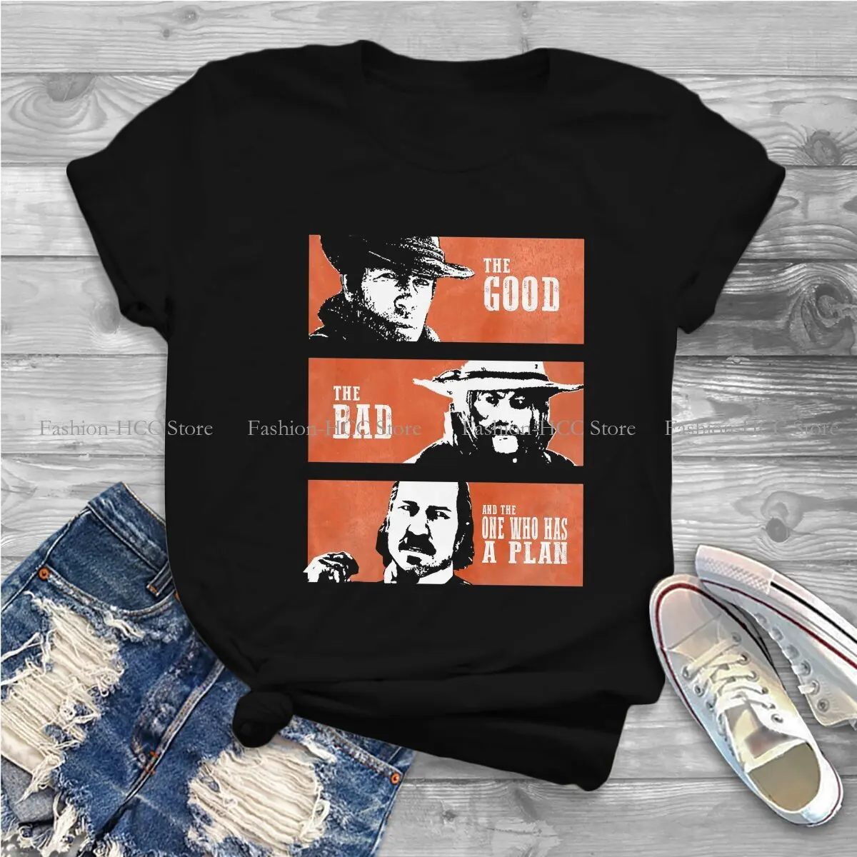 Red Dead Redemption Polyester TShirt Women The Good The Bad and The One Who Has A Plan Soft Casual Tee T Shirt Novelty