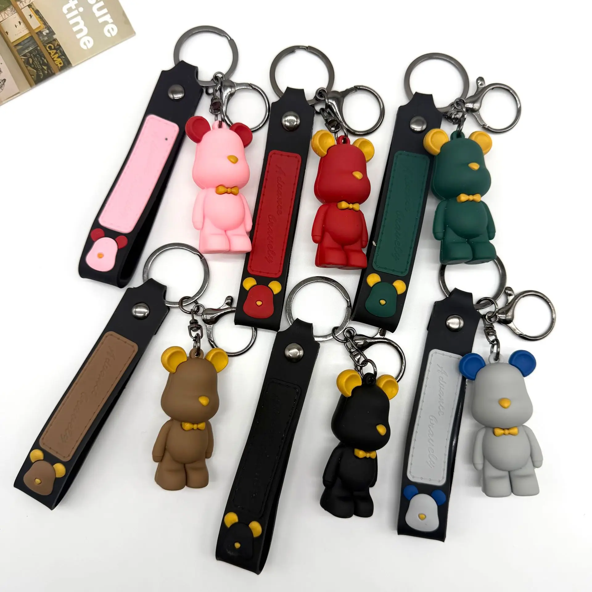 

Violent Bear Soft Plastic Doll Keychain Internet Celebrity Car Cartoon Creative Accessories Backpack Couple Cute Couple Kawaii