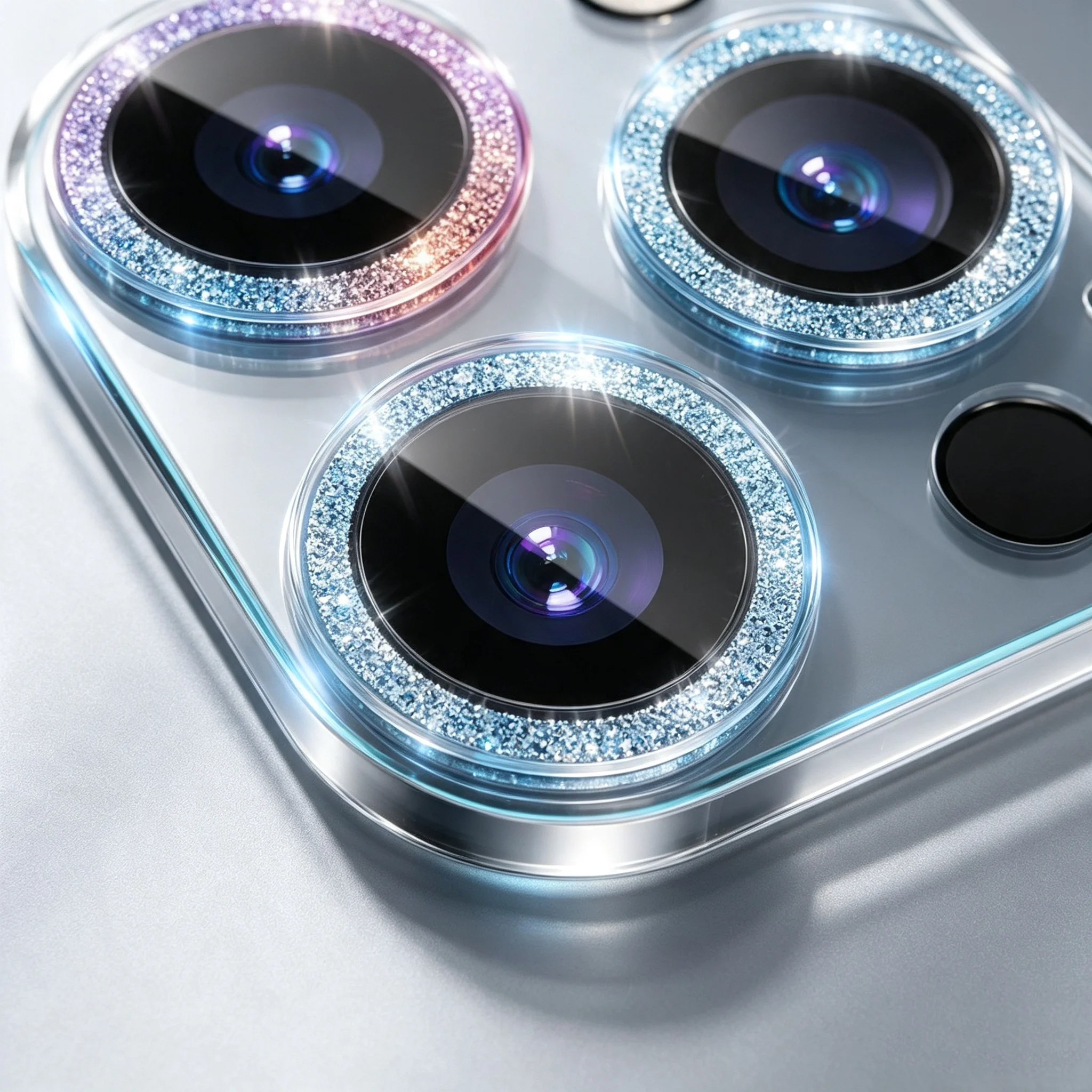 One-Piece Lens Film For Apple IPhone 17 Pro Max Plus Mini Shiny Lens Guard Transparent Glass Camera Lens Protector