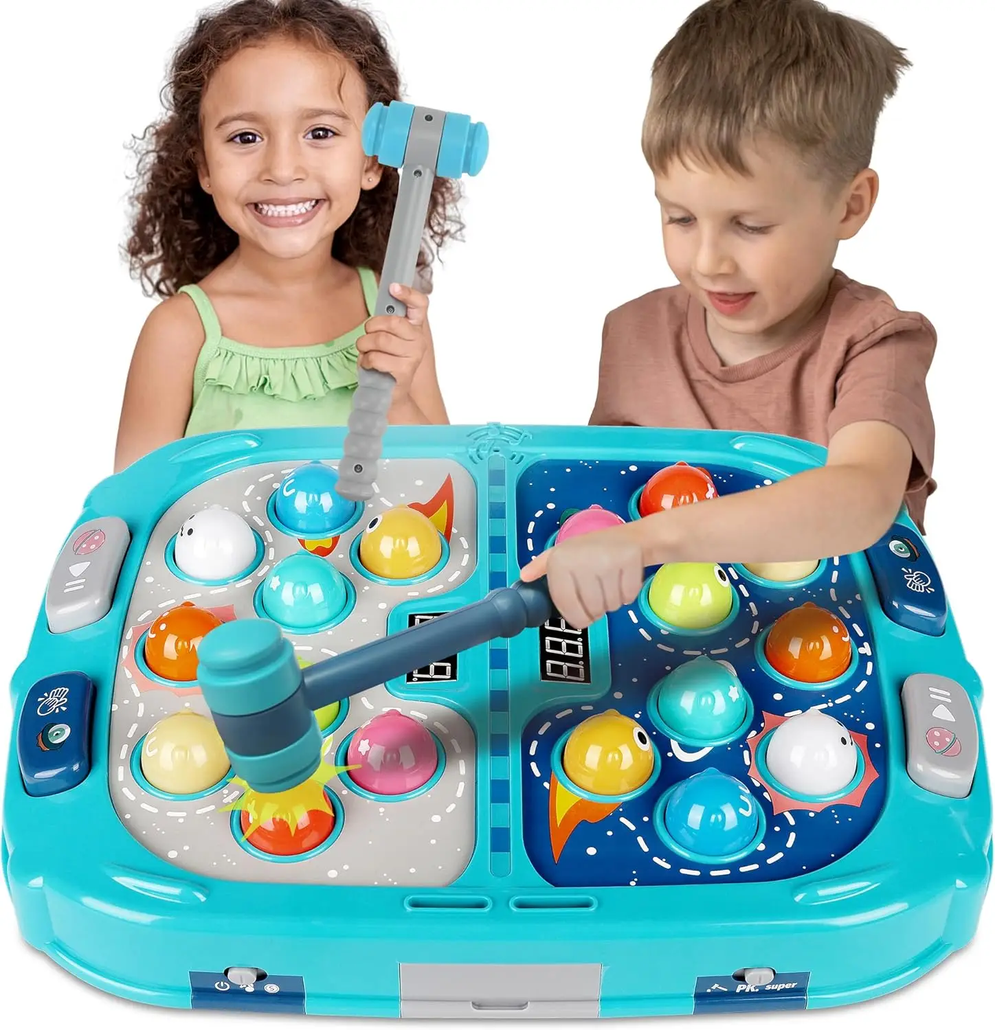 

Whack-a-Mole Game - Interactive educational toy with sounds and lights, suitable for boys and girls