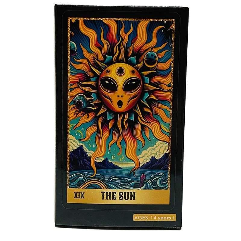 Alien Tarot Deck 78 Cards Psychedelic Space Themed Tarot Cards Board Games