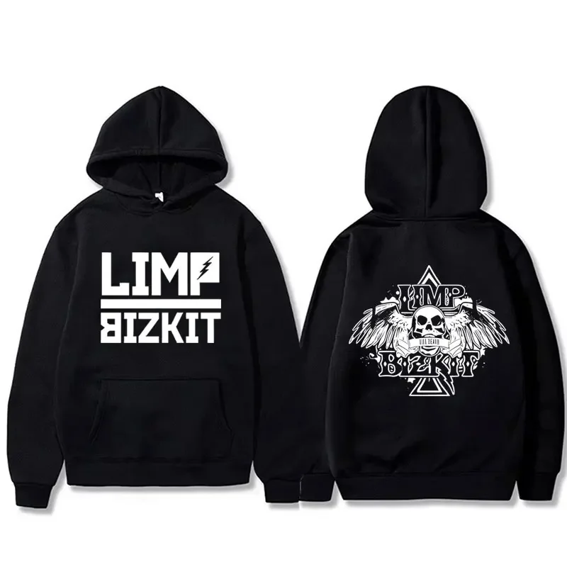 Rock band Limp Bizkit skull hoodie men and women fashion retro metal sweatshirt men's vintage casual fleece pullover hoodie