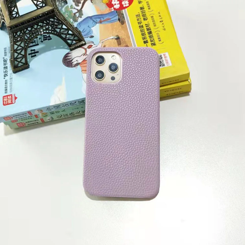 

New Lychee Pattern Suitable for iPhone 17Promax Phone Case 16E Half Pack 15plus Anti Drop 14pro 13mini 12 11protective Cover
