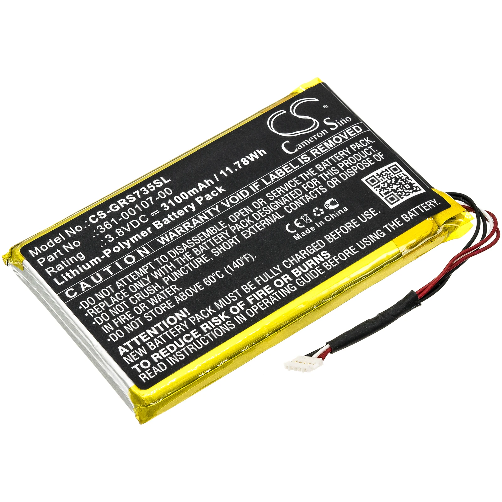 Cameron Sino 3100mAh Battery 361-00107-00 for Garmin inReach SE, Explorer+, 010-01735-10, inReach SE+, GPSMAP 66i