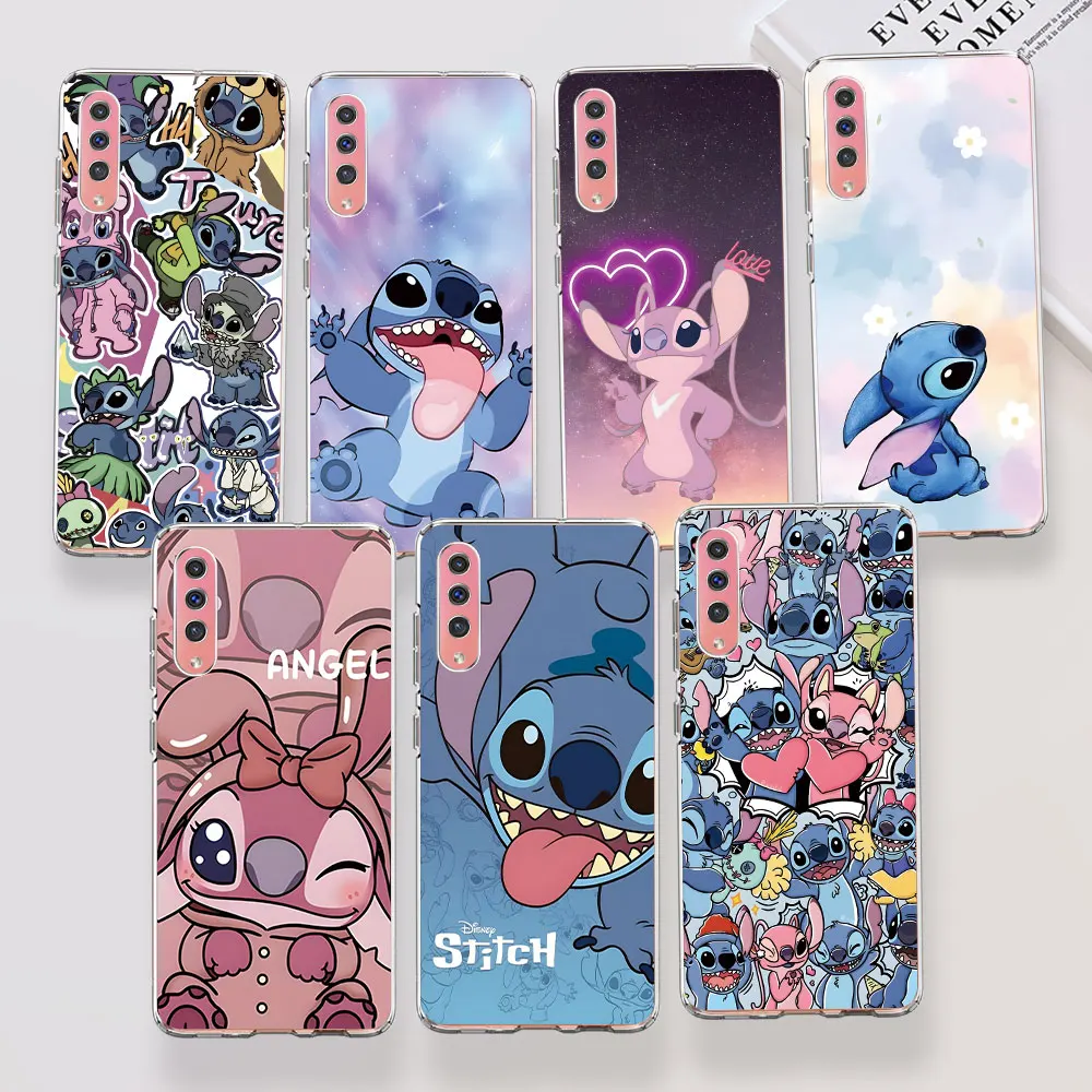 Cute Cartoon Stitch Case for Samsung Galaxy Soft TPU Phone Cover A7 A70s A40 A30s A20 A50s A10 A20s A10s A20e A6 A8 Plus A9 2018