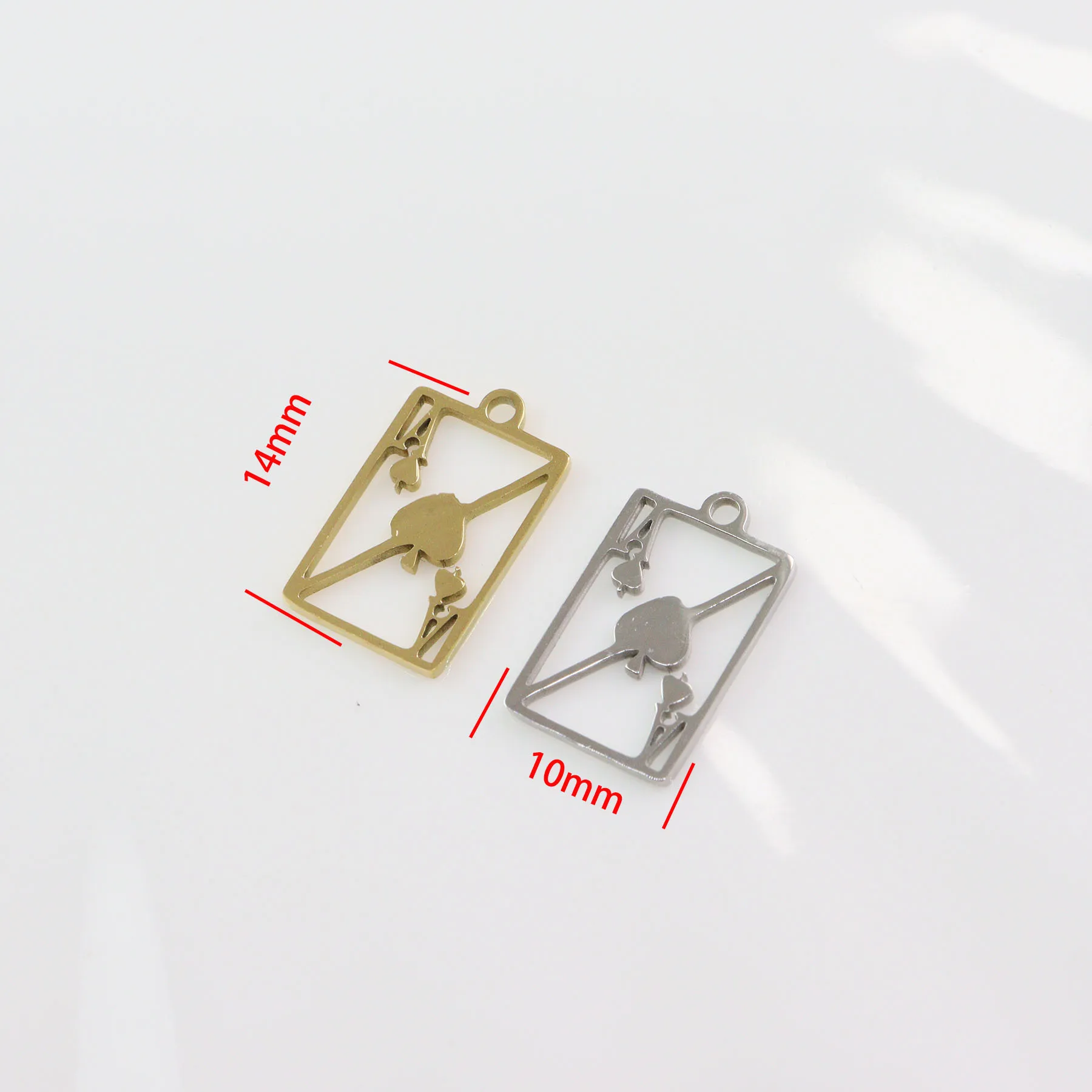 10pcs Stainless Steel Mirro Polished Anti Allergic Girl Charms Pendant DIY Jewelry Vacuum Plate Necklace