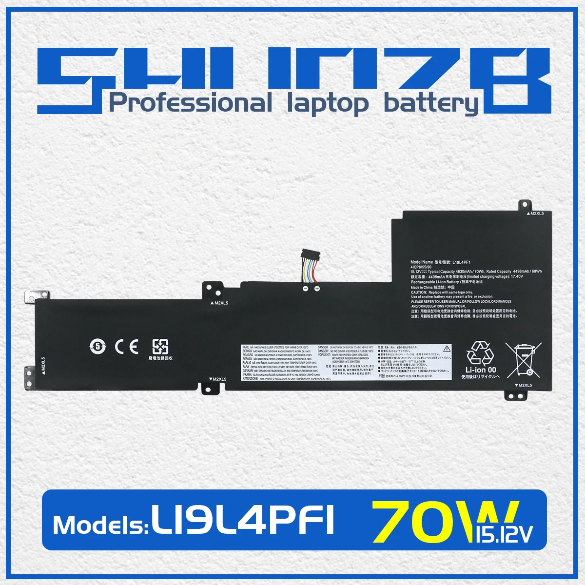 

SHUOZB L19C4PF1 L19M3PF6 Аккумулятор для ноутбука Lenovo Ideapad 5-15IIL05 15ARE05 15ALC05 15ITL05 L19D3PF3 L19C3PF5 L19L4PF1 L19L3PF2