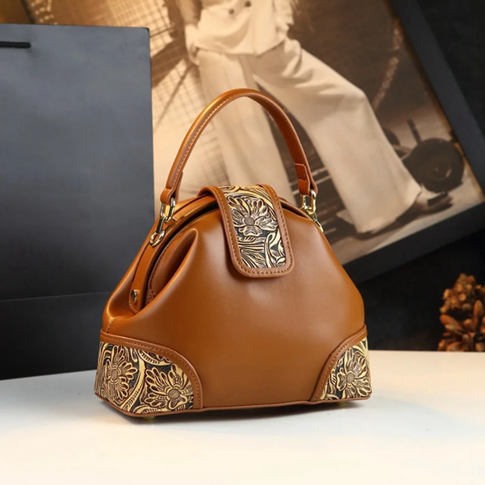 

2026 New Fashionable Leather Shoulder Circumcision Size Crowd Design Dumpling Bag Crossbody Handbag Atmospheric High end