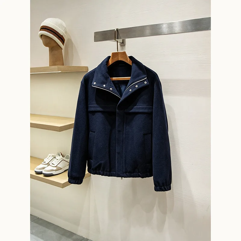 Loose Men's Suede Jacket Trendy Workwear Style Spring 2026 Casual Outerwear Top for Youth Wear PU Material Long Sleeve Zipper