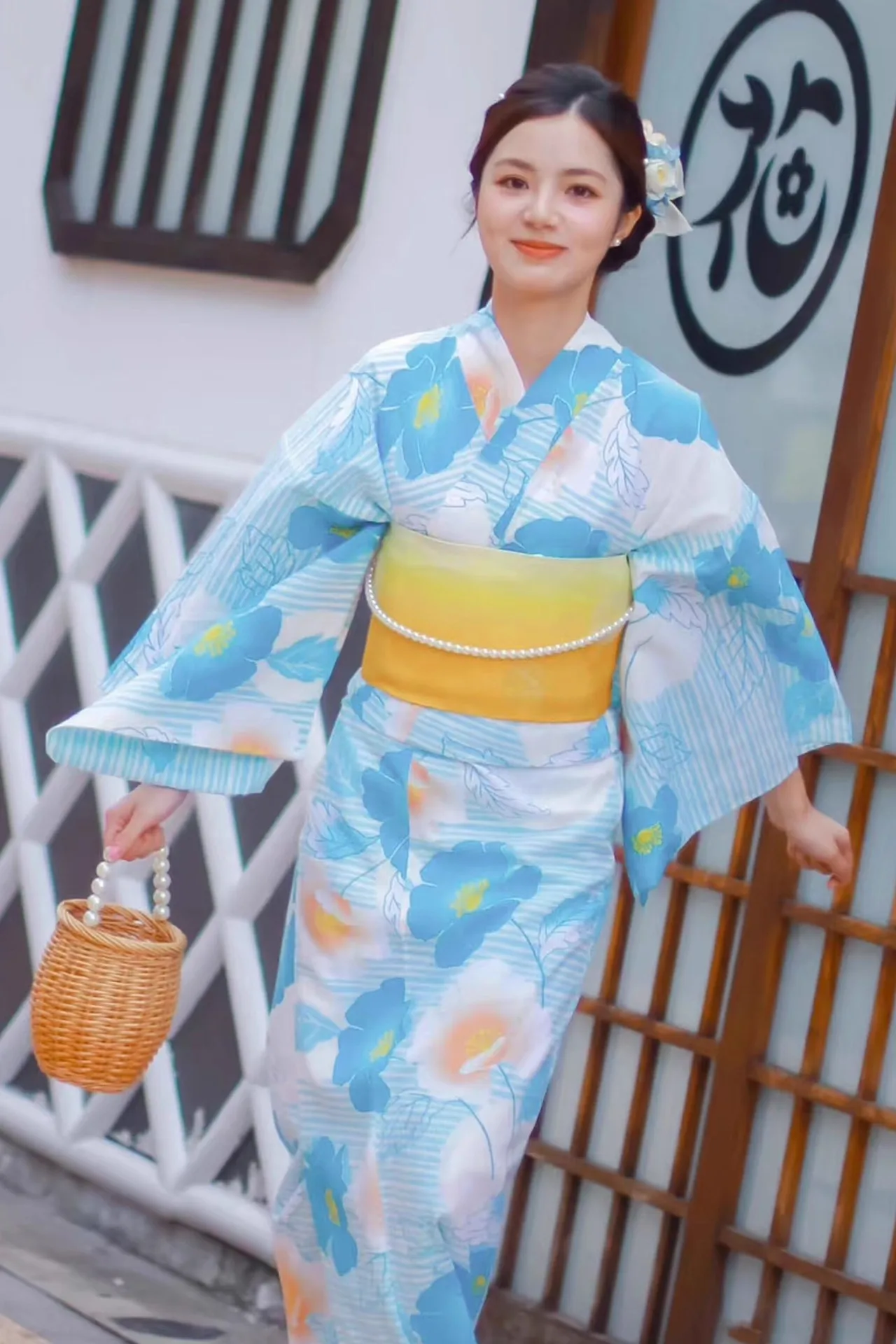 

Women's Japanese Traditional Kimono Summer Modernized Yukata Cosplay Costume Photography Dress