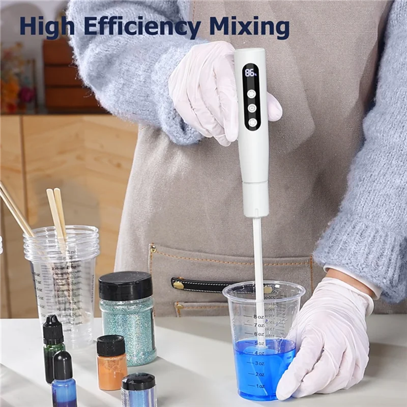 

A27F-Portable Epoxy Resin Mixer Featuring 5 Speed Controls Comprehensive Resin Mixer Set For DIY Resin Art And Jewelry Making