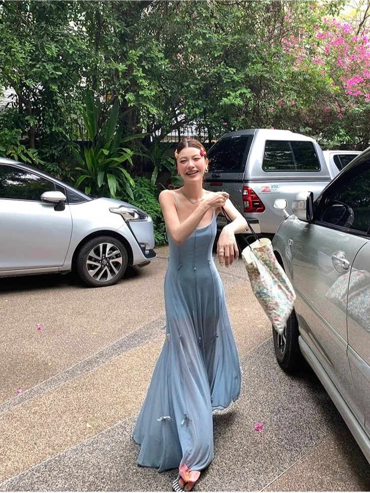 

The New Summer Dresses For Women Are French Halter Dresses Lt's Better To Wear Slimming And Figure-hugging Short Skirts 2025