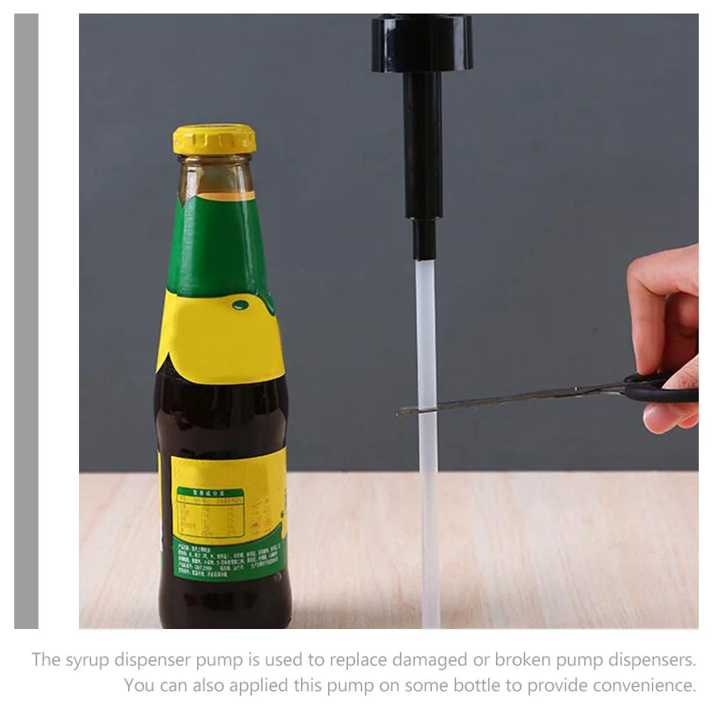 

4pcs Reusable Press Type Bottle Pumps Syrup Dispenser Pump Replacement For Kitchen Coffee Oil Lotion Soap Container