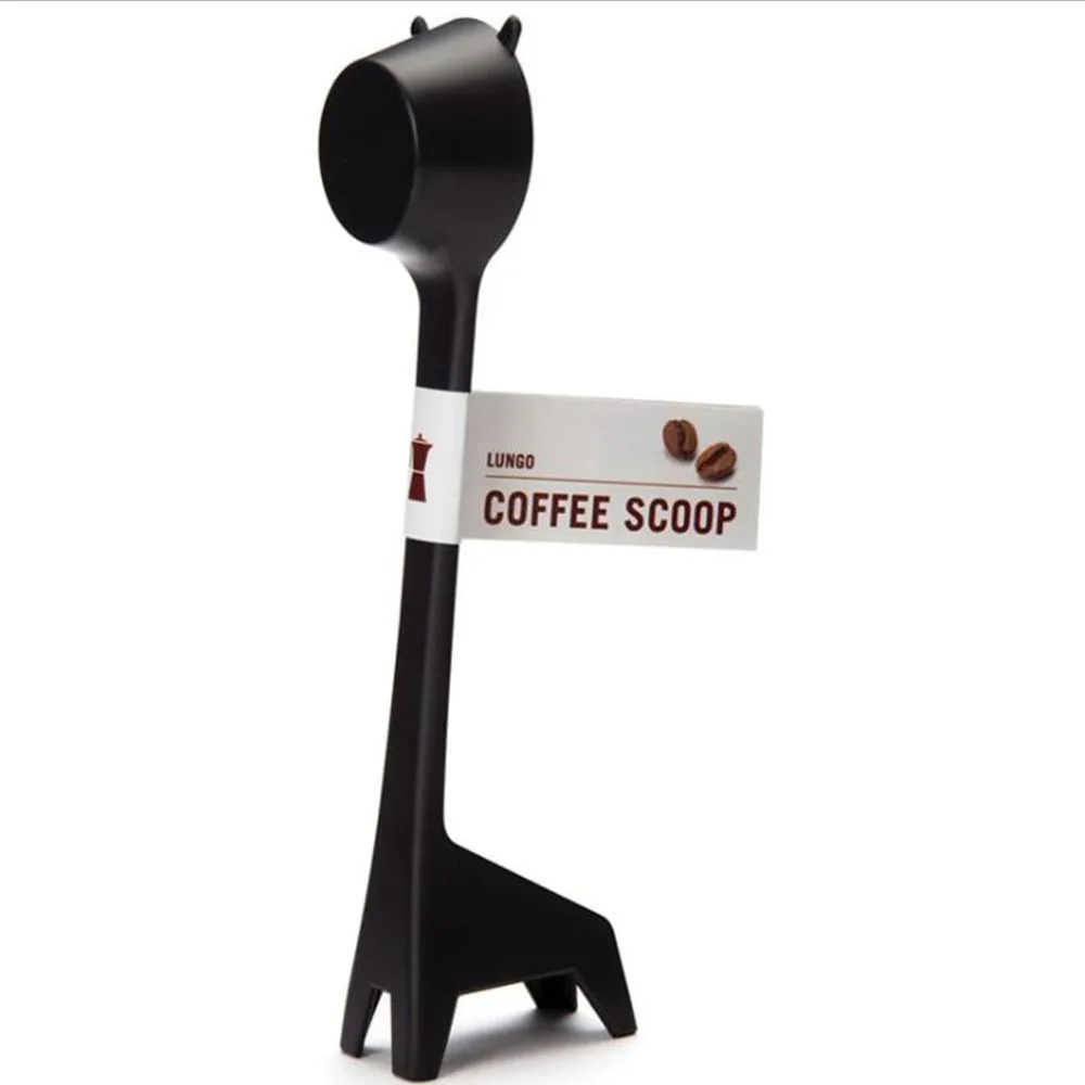 Mini Cute Creative Cartoon Giraffe Shaped Black Coffee Spoon Metering Appliance Plastic Coffee Bean Powder Quantitative Spoon